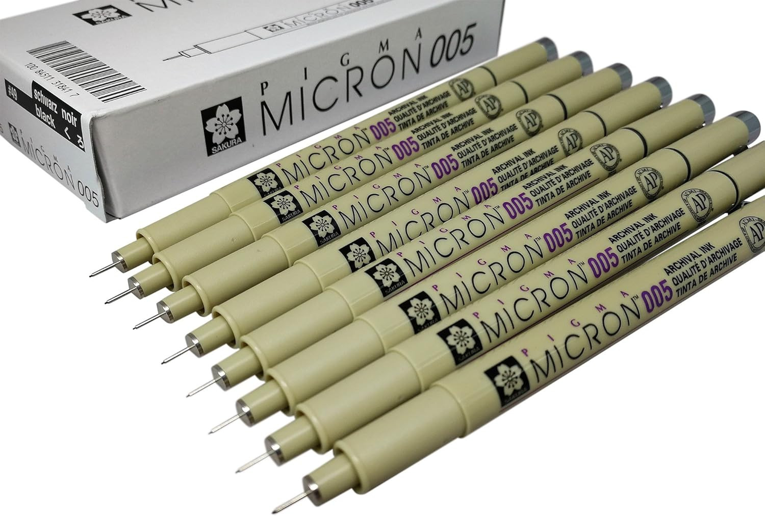 Sakura Pigma Micron Pen 005 Black Ink Marker Felt Tip Pen, A
