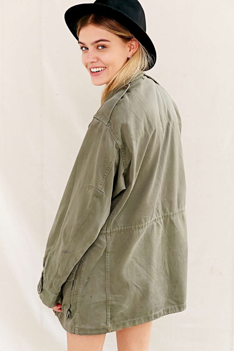 Vintage French army M64 olive field jacket combat coat