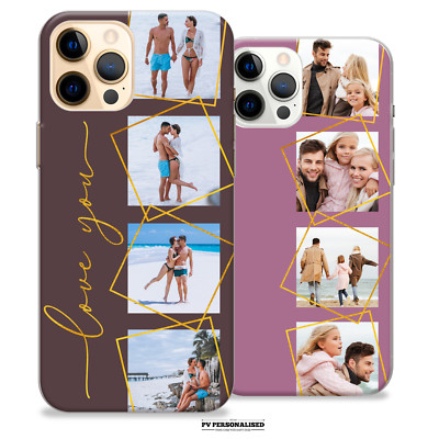 Personalisierte Handy Hülle Fotocollage Silikon Cover für iPhone 13 12 11 15 14