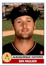 2015 Albuquerque Isotopes Choice 28 Ben Paulsen Plymouth Wisconsin Baseball Card