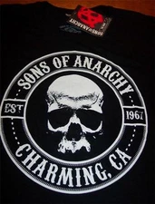 SONS OF ANARCHY SKULL Charming CA T-Shirt SMALL NEW w/ TAG Motorcycles 