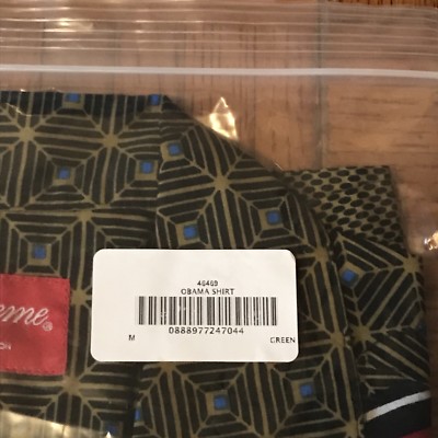 Supreme Obama Shirt Green Size M SHIPS ANYWHERE | eBay