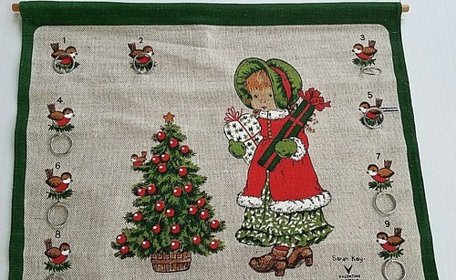 Vintage Christmas Countdown Advent Calendar Sarah Kay Valentine Australia .New - Picture 2 of 12