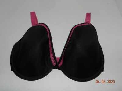 NWOT Cleo by Panache 30FF bra black hot pink plunge Jude 5846