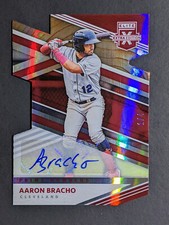 Aaron Bracho RED Die Cut Autograph Auto SSP #ed 1/4! 2020 Elite Extra Edition!