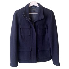 White Company Navy Wool Jacket Size 12