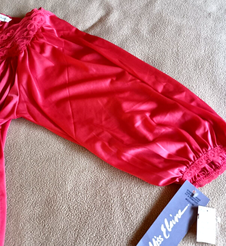 Miss Elaine 2 Pc Short LS Gown Sz M 3/4 Length LS Robe Sz S NEW w Original Tags - Picture 16 of 21