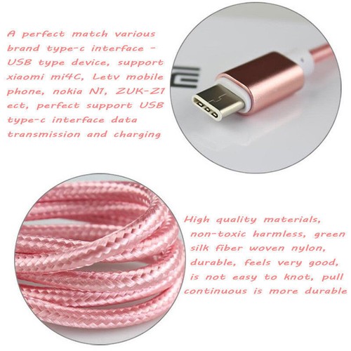 NEW Strong Braided Nylon Fast USB C 3.0 Type C Data Sync Charger Charging Cable - Picture 7 of 31