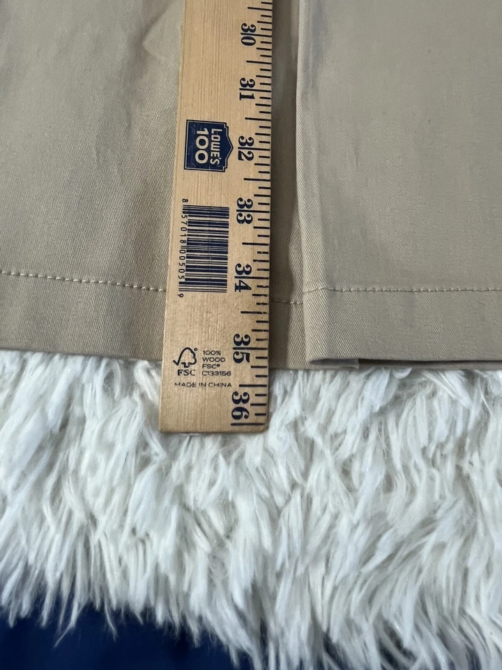 Antiguo Vestido Jersey Azul Marino Uniforme Tostado Caqui Sin Mangas Niñas Talla XXL 16 Foto 4 de 4