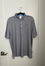 New Puma Men's X PTC Resort Polo Deep Navy/White Glow Large 623963