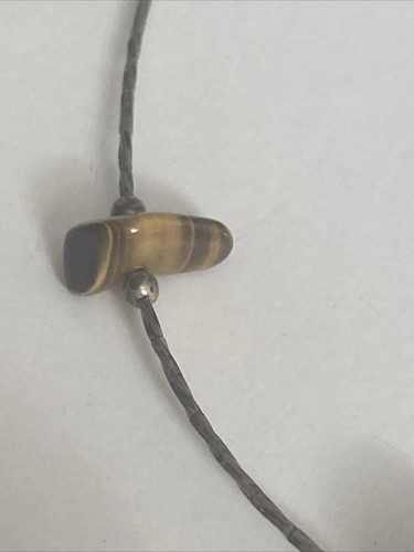 Schöne, alte Kette flüssig Silber, Tigerauge - Bild 2 von 5