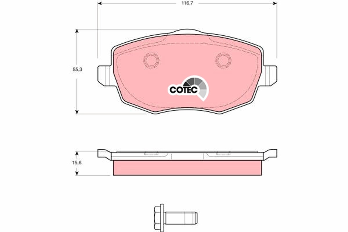 GDB1593 TRW Brake Pad Set, disc brake for LANCIA