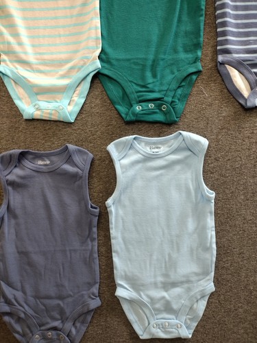 Body smanicato Hanes Baby Ultimate Flexy ragazzo e ragazza confezione da 10 pezzi taglia 18-24 M - Foto 9 di 12