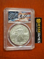 2016 W BURNISHED SILVER EAGLE PCGS SP70 FS PAUL BALAN HAND SIGNED FLAG LABEL