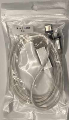 Flow Luminous USB Charging Cable For iPhone 14 13 12 11 3 IN 1 Magnetic RNBW