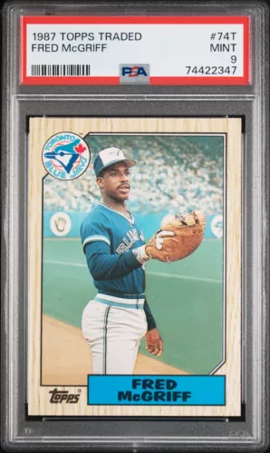 1987 Topps Traded #74T Fred McGriff PSA 9 Mint, *POP 275*