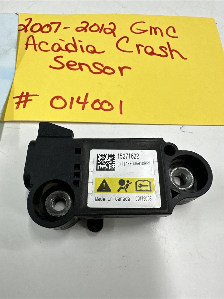 2007-2012 GMC ACADIA FRONT IMPACT CRASH SENSOR OEM # 1527162, Tag # 014001 - Изображение 2 из 4