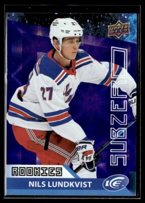 2021-22 Upper Deck Ice Sub Zero Blue Autographs Nils Lundkvist Auto New York