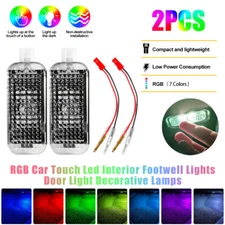 2x  LED Car Atmosphere Lamp Footwell Lights For Audi A4 B5 B6 B7 B8 Q5 Q7 Q8 TT