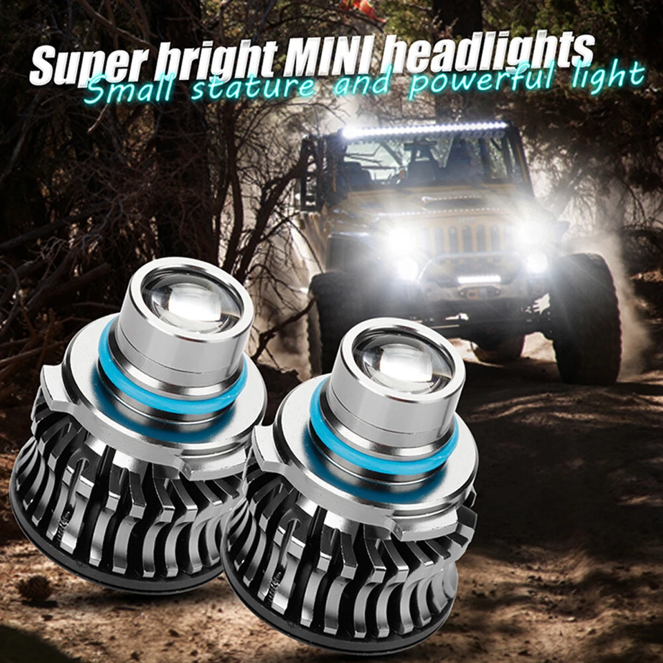 2x H7/H8/9006 LED Laser Headlight Bulbs Projector Lens Fog Light Lamp 6000LM 21W - Image 4 of 4