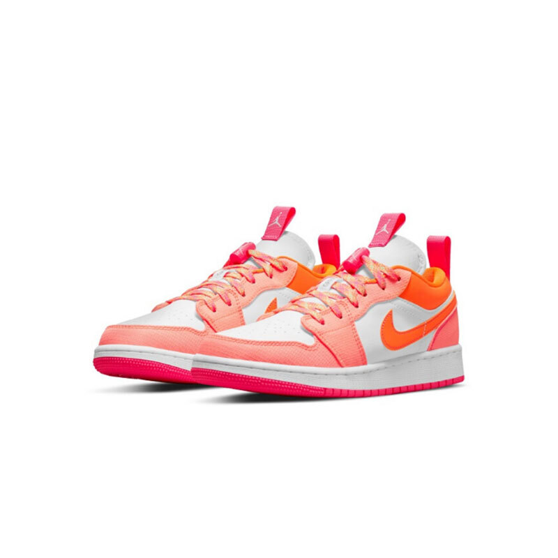 Nike Air Jordan 1 Low Utility GS Crimson Pulse Retro Sneakers