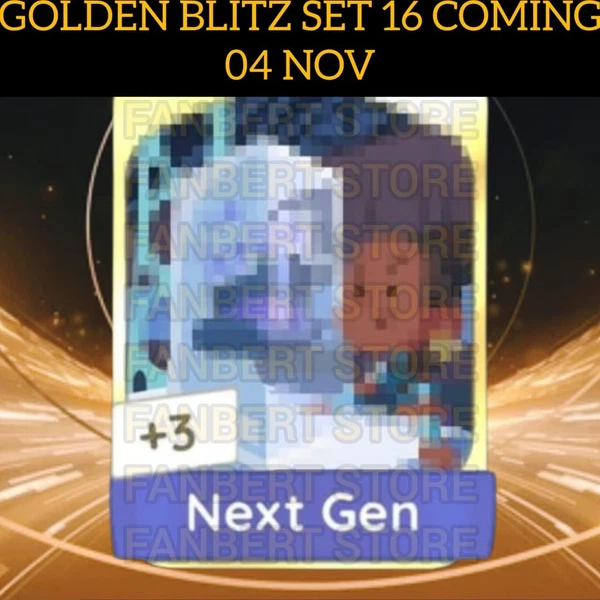 PRE - ORDER 04 NOV ⭐️ NEXT GEN ⭐ GOLDEN BLITZ MONOPOLY 4 STARS STICKERS SET 16