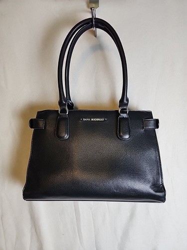 Dana Buchman Black Faux Pebbled Leather Purse Handbag