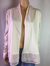 NEW Forever 21 Light Peach, Sheer,Lace Hem,Spring Cardigan Sweater Women  s,SZ M
