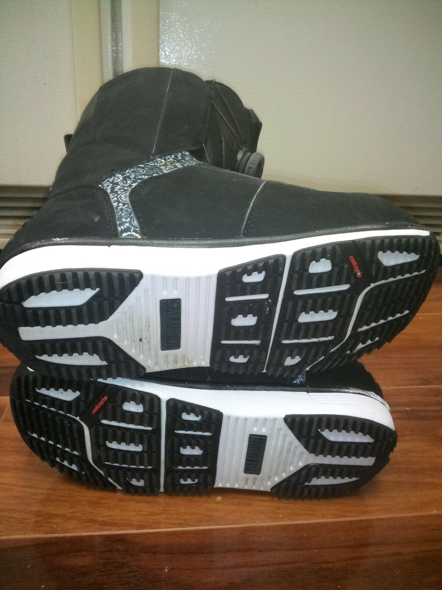 Salomon LILY FOCUS BOA Snowboard Boots Black/ Leopard Sz 6.5