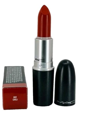 Mac Matte Lipstick Chilli 602 0.10 oz/3g Full Size New Free Shipping
