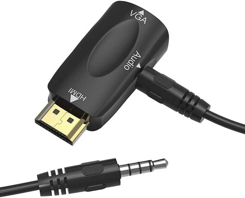 HDMI to VGA Adapter Converter with 3.5mm Audio Jack Cable Male to Female Connect - Picture 8 of 17