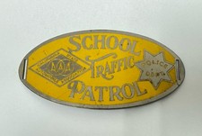 Antique Metal AAA School Traffic Patrol Police Dept. Badge CA Auto Assoc.