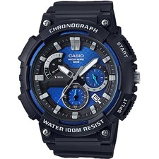 Casio Men's Watch Chronograph Blue and Black Analog-Digital Dial MCW-200H-2AV
