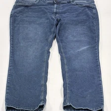 The Perfect Jean NYC Slim Fit 44/30 Denkhaki Dark Wash Flat Front Stretch Jean