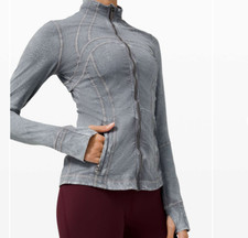 Lululemon Define Jacket Nulux Tie Dye Ice Wash Gray 10 NEW 128
