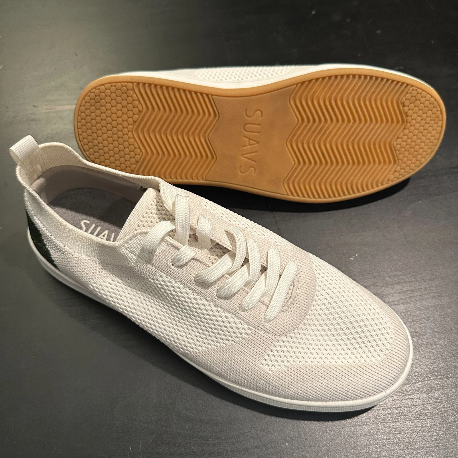 Suavs The 247 Off White Colorblock Knit Green Low Top Shoes US M10 W 12 EU 43