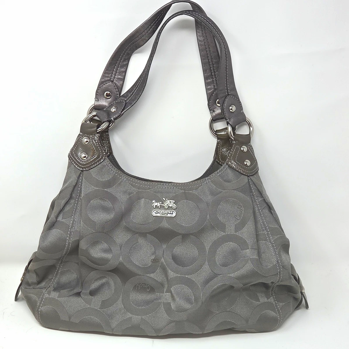 バッグ COACH Madison Hobo Shoulder Bag Gray Y2K 25+ Coach Madison Shoulder Bag Patent Bags & Handbags for Women