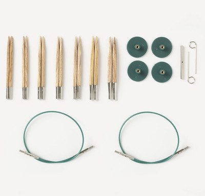 Foursquare Sunstruck Interchangeable Needle Set Birch Wood Knitting Kit