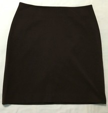 The Limited Women's Knee Length A-Line Skirt Sz 8 Dark Brown Unlined Made in USA