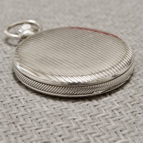 ESTATE BAILEY BANKS & BIDDLE STERLING SILVER 17 JEWEL SWISS MADE POCKET WATCH - Picture 6 of 12