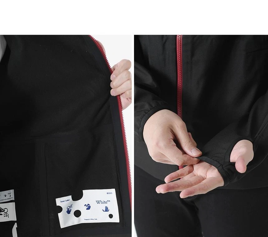 OFF WHITE Felpa con cappuccio e zip logo Off White 62907612