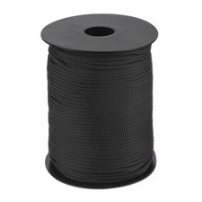 1/8" Polypropylene Rope Braided Ropes 328ft Nylon Rope Hollow Utility Cord Black