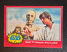 1977 Vintage Star Wars red trading card #67 C-3PO and Luke S