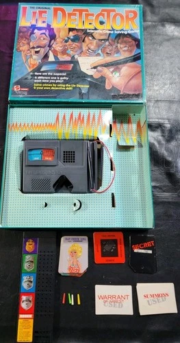 Vintage 1987 Original Lie Detector Board Game Pressman Mattel 100% Complete