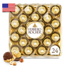 , Premium Milk Chocolate Hazelnut, Individually Wrapped Chocolate Gift Box, 24 C