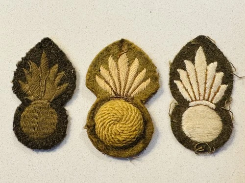 3 WW1 WW2 Military British Army Grenadier Guards Pioneer Sergeant Rank Badges