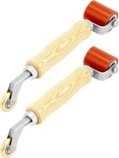 2 Pack Seam Roller 40mm Silicone with 6mm Brass Detail Roofing Tape PVC Set EPDM