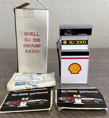 Shell SU 2000 Gasoline Pump Radio 1984 Working Vintage Gas Station Advertising