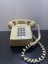 Rare 2000 ITT/Cortelco Corded Telephone Ivory/Beige Model 2500 Touch Tone Phone