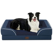 Orthopedic Dog Beds for Large Sized Dogs 35x22 Inch, Medium Waterproof Egg Cr...